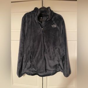 Blue North Face Zip Up Fleece Jacket